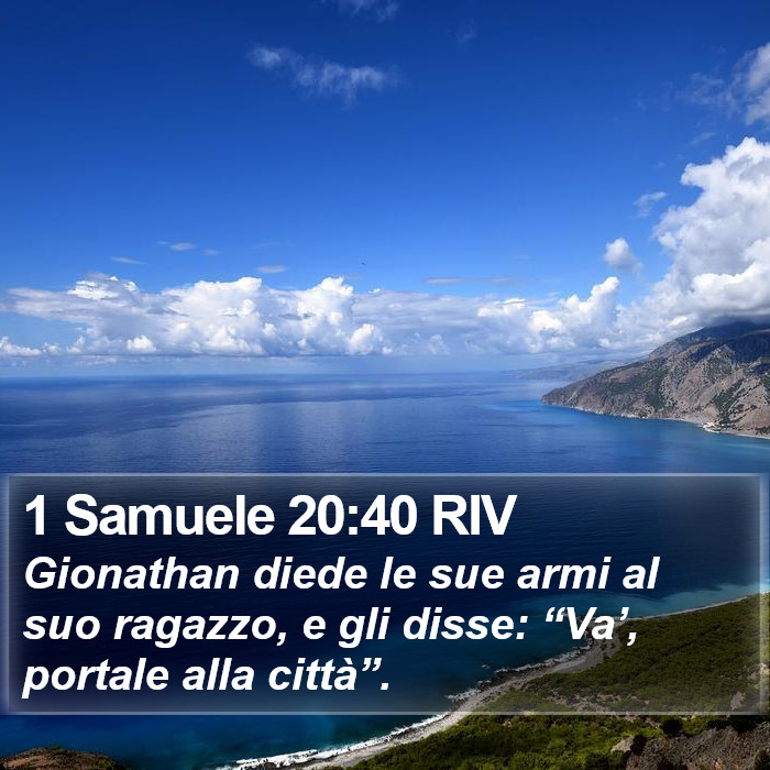 1 Samuele 20:40 RIV Bible Study