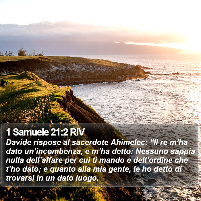 1 Samuele 21:2 RIV Bible Study