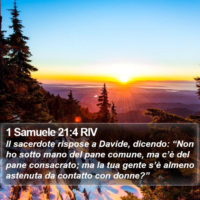 1 Samuele 21:4 RIV Bible Study