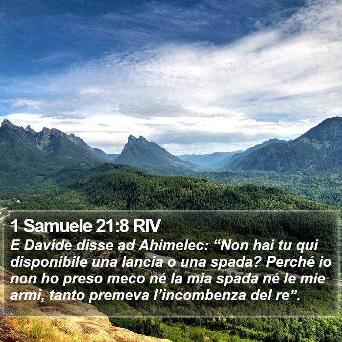 1 Samuele 21:8 RIV Bible Study