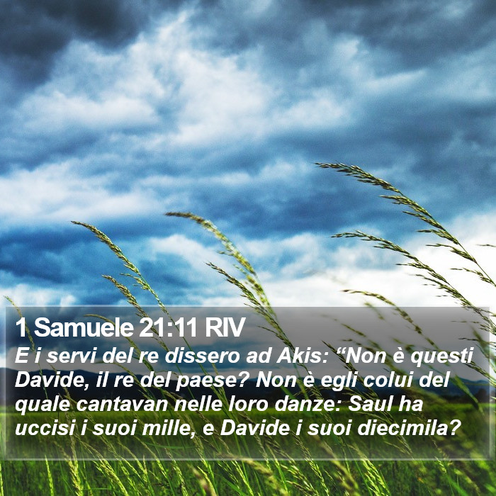 1 Samuele 21:11 RIV Bible Study