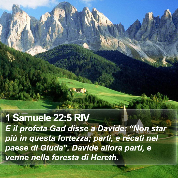 1 Samuele 22:5 RIV Bible Study