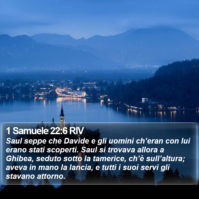 1 Samuele 22:6 RIV Bible Study