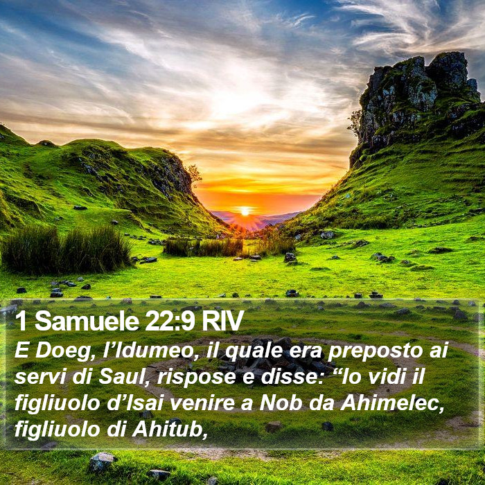 1 Samuele 22:9 RIV Bible Study