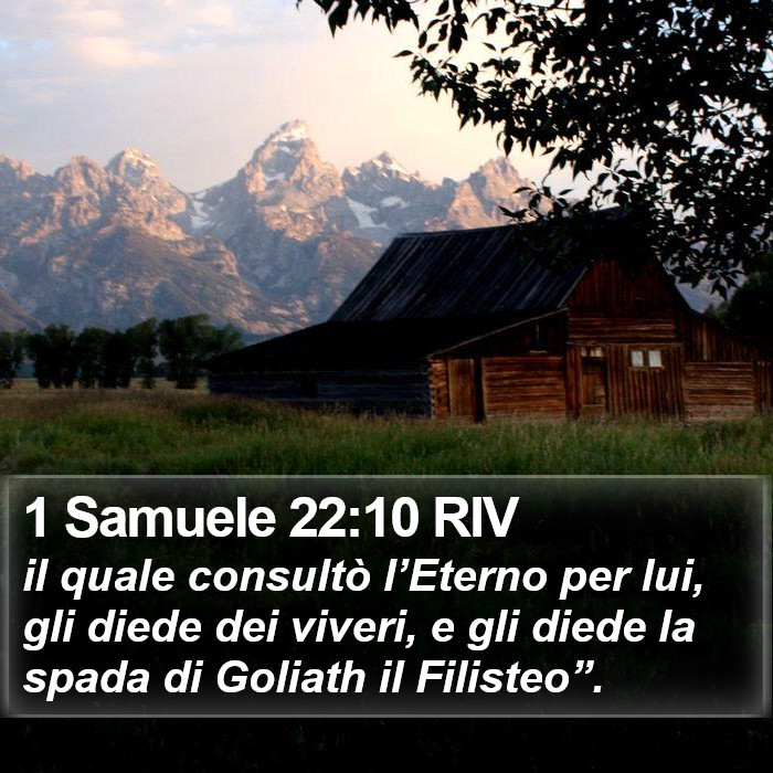 1 Samuele 22:10 RIV Bible Study