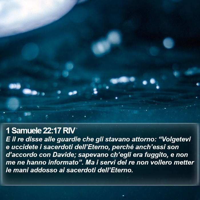 1 Samuele 22:17 RIV Bible Study