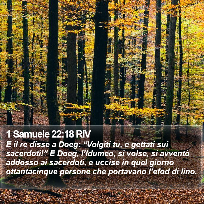 1 Samuele 22:18 RIV Bible Study