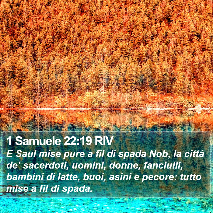 1 Samuele 22:19 RIV Bible Study