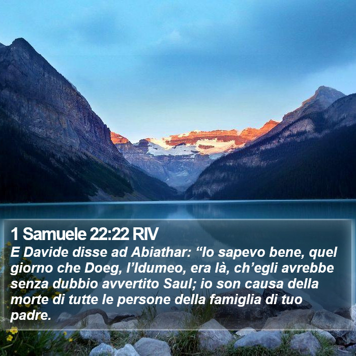 1 Samuele 22:22 RIV Bible Study