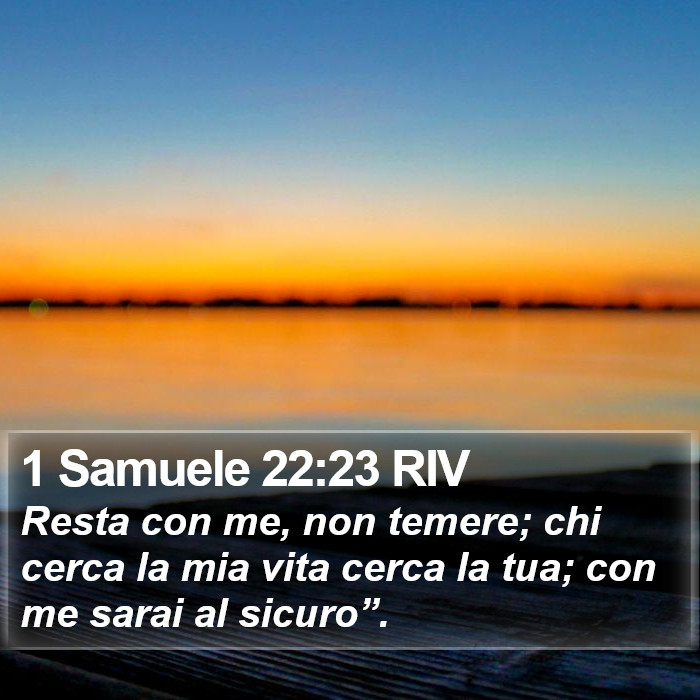 1 Samuele 22:23 RIV Bible Study