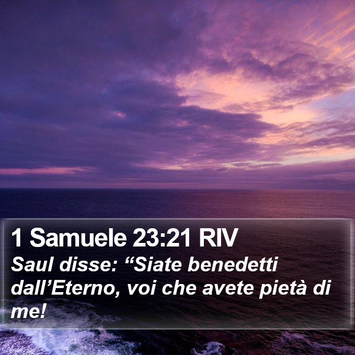 1 Samuele 23:21 RIV Bible Study