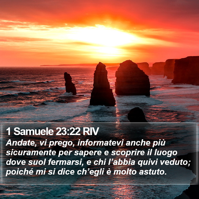 1 Samuele 23:22 RIV Bible Study