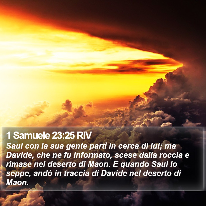 1 Samuele 23:25 RIV Bible Study