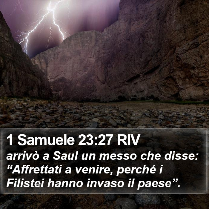 1 Samuele 23:27 RIV Bible Study