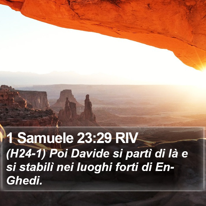 1 Samuele 23:29 RIV Bible Study