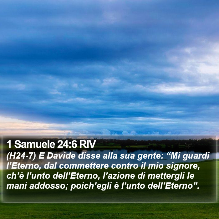 1 Samuele 24:6 RIV Bible Study