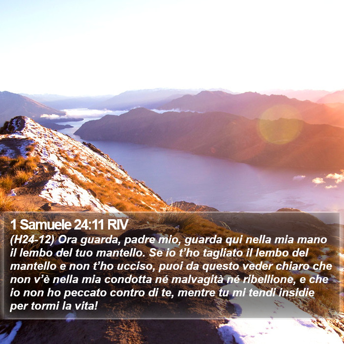 1 Samuele 24:11 RIV Bible Study