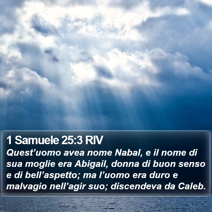 1 Samuele 25:3 RIV Bible Study