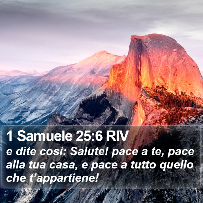 1 Samuele 25:6 RIV Bible Study