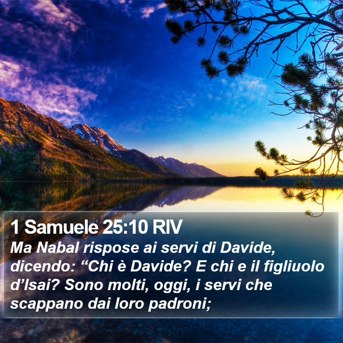 1 Samuele 25:10 RIV Bible Study