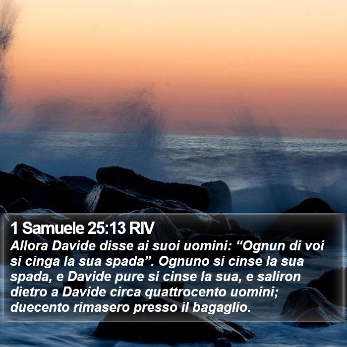 1 Samuele 25:13 RIV Bible Study