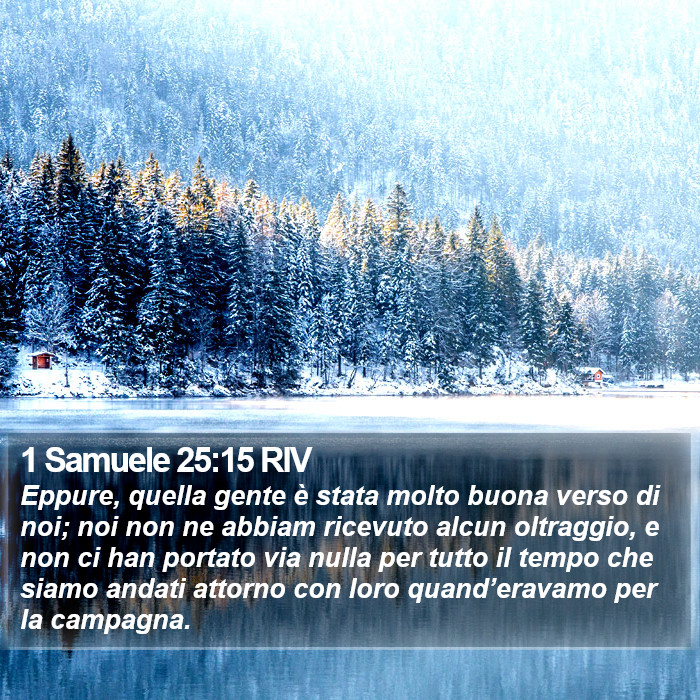 1 Samuele 25:15 RIV Bible Study