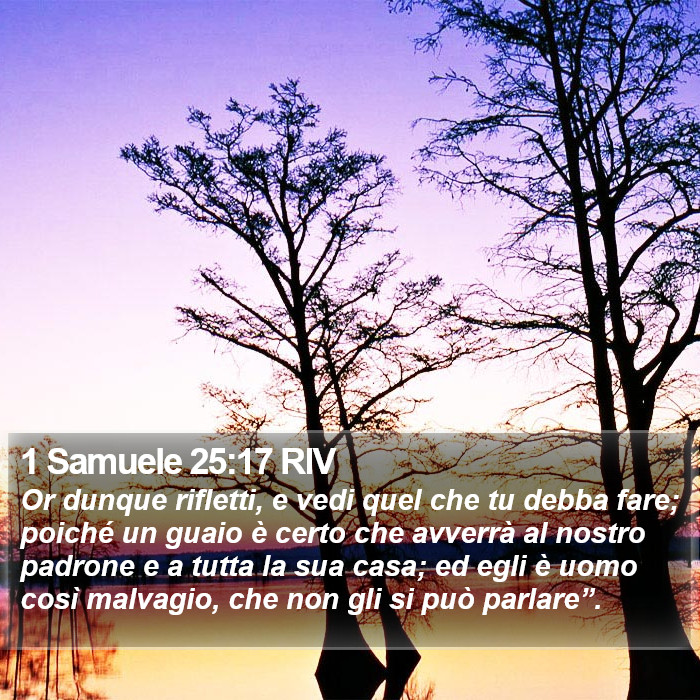 1 Samuele 25:17 RIV Bible Study