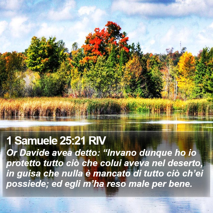 1 Samuele 25:21 RIV Bible Study