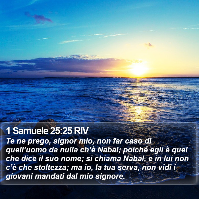 1 Samuele 25:25 RIV Bible Study