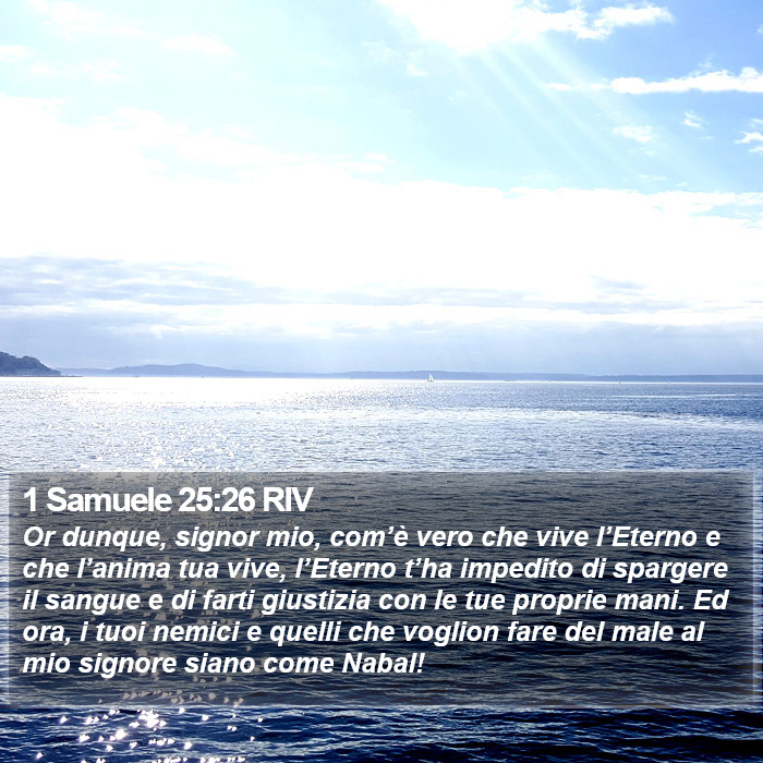 1 Samuele 25:26 RIV Bible Study