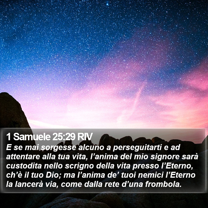 1 Samuele 25:29 RIV Bible Study