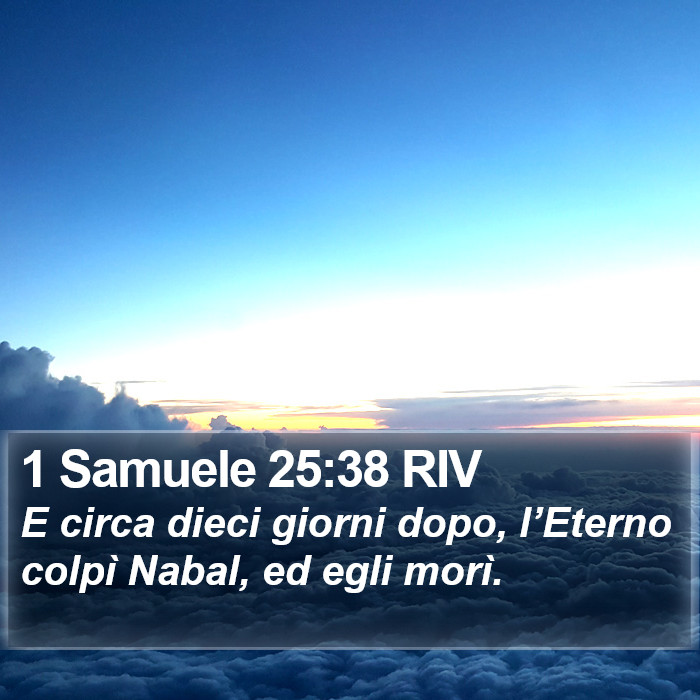 1 Samuele 25:38 RIV Bible Study