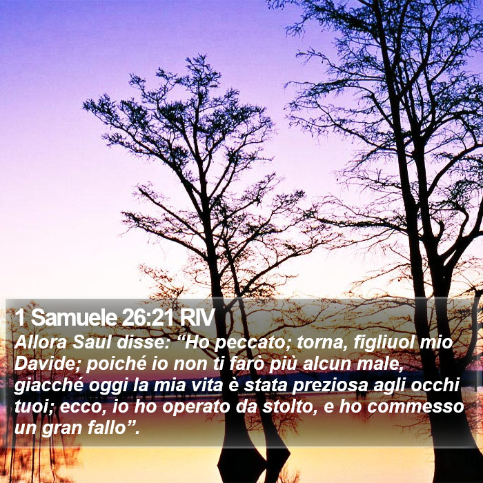 1 Samuele 26:21 RIV Bible Study