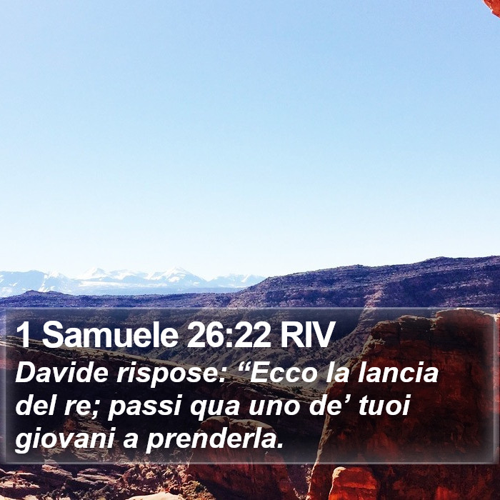 1 Samuele 26:22 RIV Bible Study