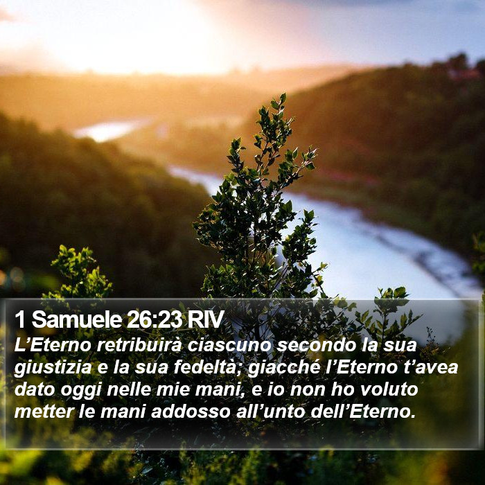 1 Samuele 26:23 RIV Bible Study