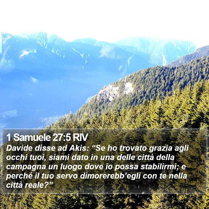 1 Samuele 27:5 RIV Bible Study