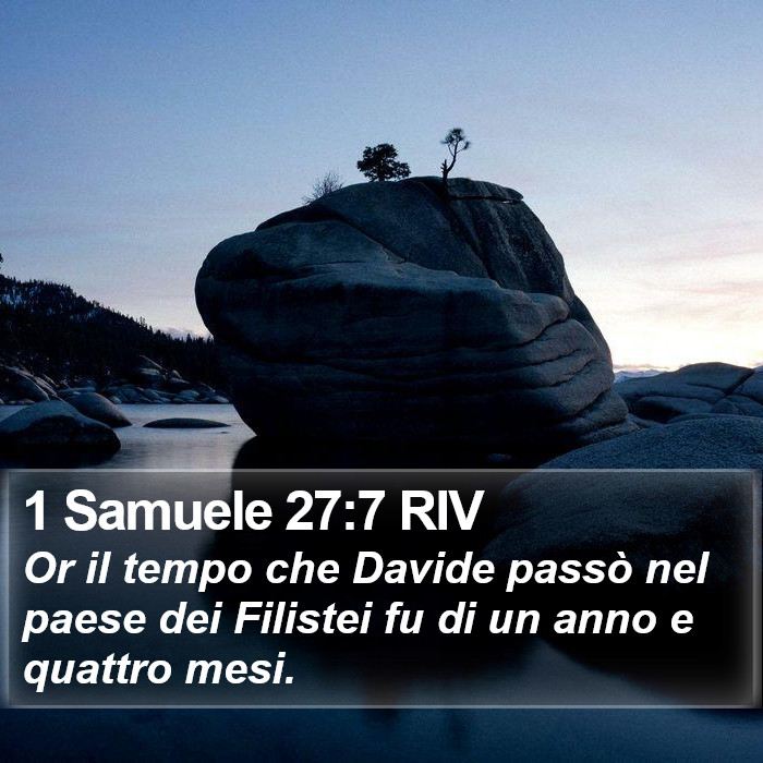 1 Samuele 27:7 RIV Bible Study