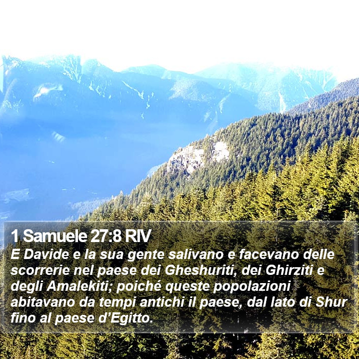 1 Samuele 27:8 RIV Bible Study