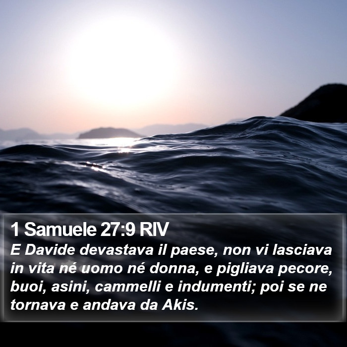 1 Samuele 27:9 RIV Bible Study