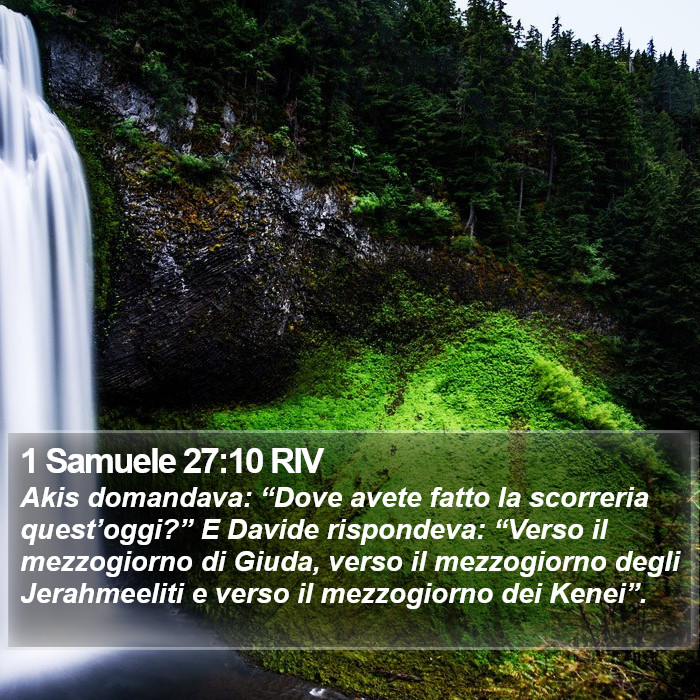 1 Samuele 27:10 RIV Bible Study