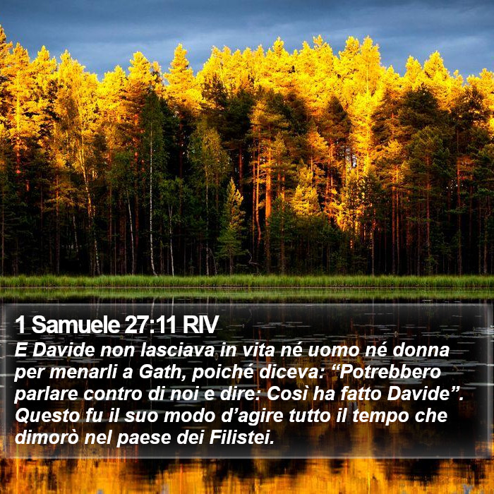 1 Samuele 27:11 RIV Bible Study