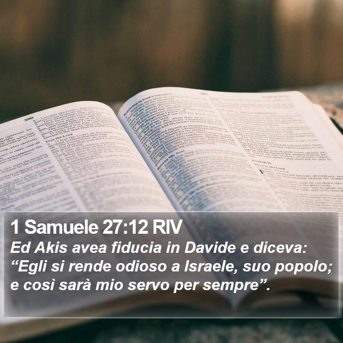 1 Samuele 27:12 RIV Bible Study