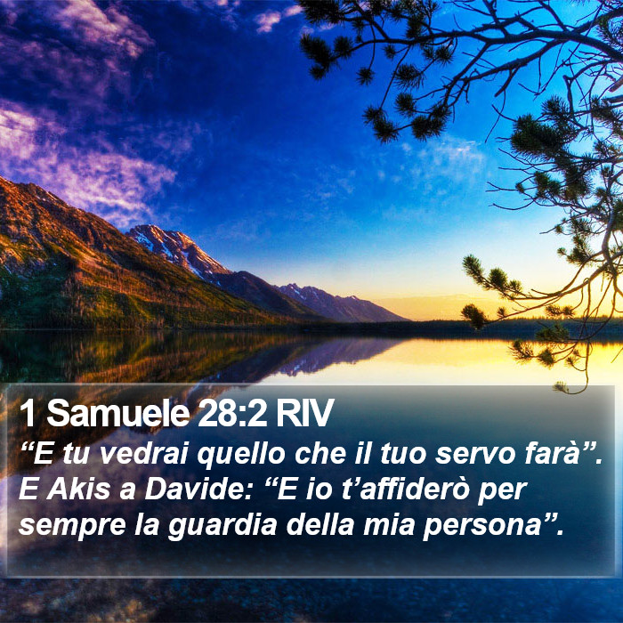 1 Samuele 28:2 RIV Bible Study