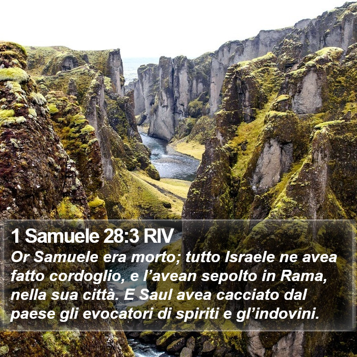 1 Samuele 28:3 RIV Bible Study