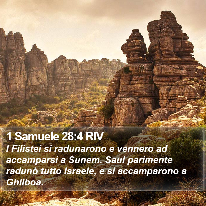 1 Samuele 28:4 RIV Bible Study