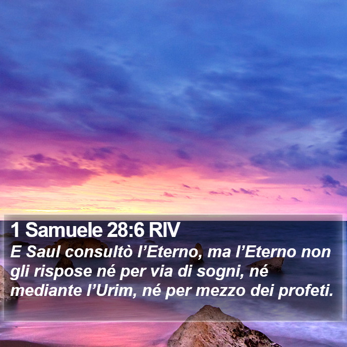 1 Samuele 28:6 RIV Bible Study