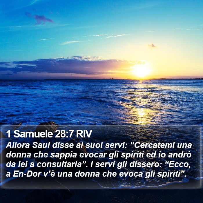 1 Samuele 28:7 RIV Bible Study