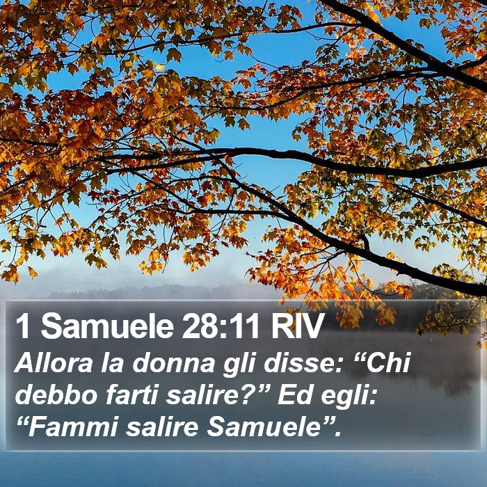 1 Samuele 28:11 RIV Bible Study