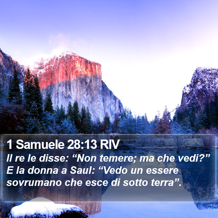 1 Samuele 28:13 RIV Bible Study