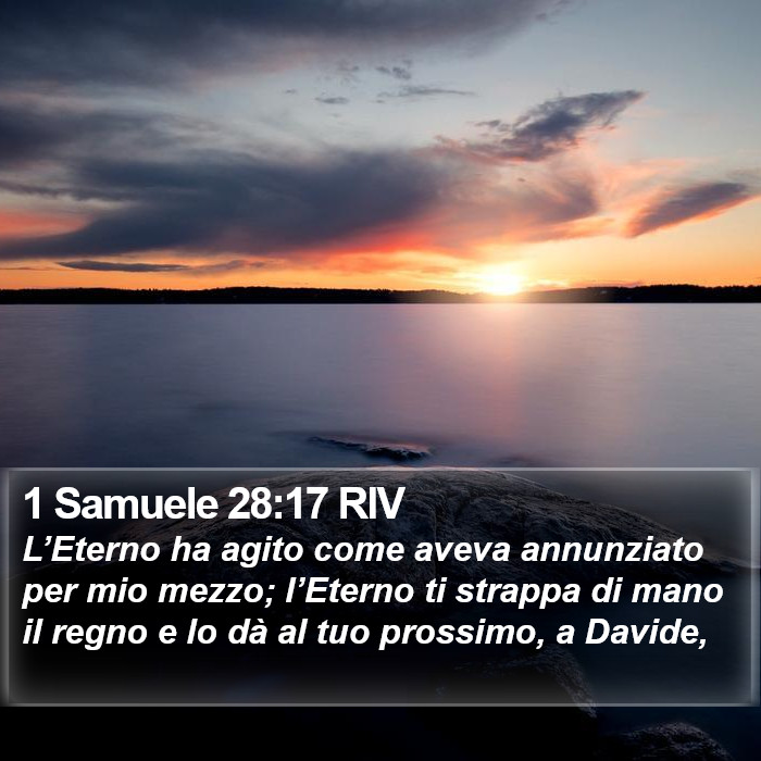 1 Samuele 28:17 RIV Bible Study